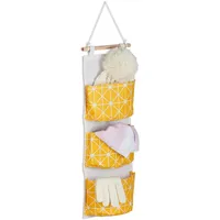 Relaxdays Hängeorganizer 74 x 20 cm 3-tlg. gelb