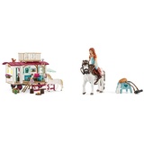 SCHLEICH 42593 Wohnwagen für geheime Club-Treffen, für Kinder ab 5-12 Jahren, Horse Club - Spielset & 42518 Horse Club Mia & Spotty, für Kinder ab 5-12 Jahren, Horse Club - Spielset