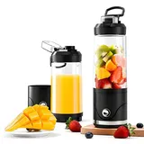 Smoothie Maker To Go mit USB-C, Tragbarer Mixer Mini-Standmixer 650ml für Smoothies & Protein Shakes, Portable Blender mit 6 Edelstahlklingen, Ice Crush, Auslaufsicherer Deckel & Trinkschnabel