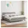 vidaXL Boxspringbett mit Matratze Hellgrau 160x200 cm Stoff