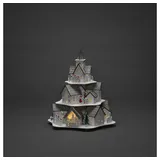 Konstsmide LED Holzsilhouette Häuser Weiß 10 Warm-Weiße Dioden