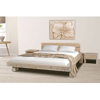 Casamia Massivholzbett Zirbenholzbett Balkenbett Bett Mia 1 90/100/120/140/160/180/200x200cm beige