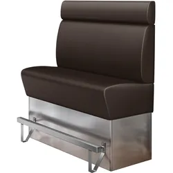 Gastro Hochbank | Braun | B:H 140 x 158 cm | Glatt | Leder | Bistro Hochbank, Thekenbank