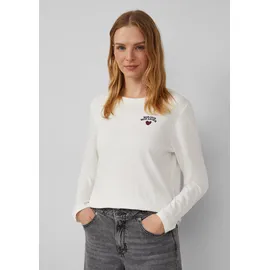 s.Oliver Verkürztes Longsleeve mit Stickerei-Detail - 40