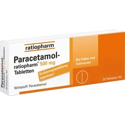 Paracetamol ratiopharm 500mg - bei Fieber 20 St Tabletten