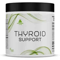 PEAK Thyroid Support - 120 Kapseln I Unterstützung der Schilddrüse I Tyrosin I Olivenblatt Extrakt I Schisandra I Energie I Stoffwechsel I vegan 108 g