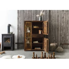 Wolf Möbel Highboard 206 100 x 40 x 150 cm Dunkelbraun