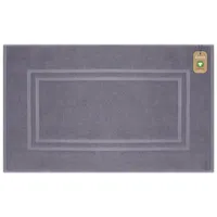 LAVEA Lavea® Badematte 50 x 80 cm, Bali Badteppich aus Baumwolle, Rutschfester Badvorleger, saugstarker Badezimmerteppich, 100% GOTS Bio-Baumwolle Handtuch, Premium Frottier Duschmatte, Hellgrau