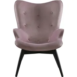 Sessel SALESFEVER, rosa (rose), B:80cm H:92cm T:99cm, 100% Polyester, Sessel, Lounge-Sessel, Zierknöpfe in der Rückenlehne