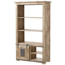 Massivmoebel24 Raumteiler Mango 100x45x175 whitewash lackiert RAILWAY #395