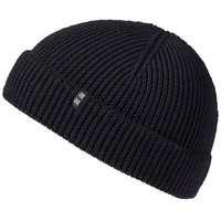 Enter the Complex Beanie - Cho - Fisherman Beanie kurze Fischermütze aus 100% Merino Wolle, Damen und Herren schwarz