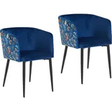 Hti-Living Esszimmerstuhl Destin Blue Fantasy 2er-Set