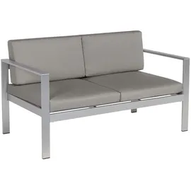 Beliani Gartenbank 142 x 80 x 70 cm Silber