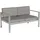Beliani Gartenbank 142 x 80 x 70 cm Silber