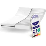Mister Sandman Ergonomische 7-Zonen Kaltschaummatratze – Wendematratze mit Zwei Härtegraden (H2/H3) – Bezug abnehmbar & waschbar – Rollmatratze – Made in Germany (Höhe: 18cm, 120x190)
