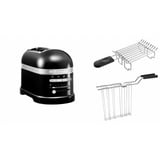 KitchenAid Paket 1, Toaster + Brötchenaufsatz Artisan 5KMT2204 - Onyx Schwarz