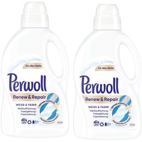 Perwoll Renew und Repair Weiß und Faser Feinwaschmittel, 48 (2 x 24) Waschladungen, für weiße Wäsche