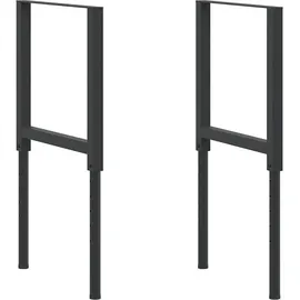 vidaXL Werkbankgestell Verstellbar 2 Stk. Metall 55x(69-95,5) cm