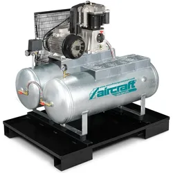 Aircraft Stationärer Kolbenkompressor mit 2x 100 Liter-Druckluftbehältern AIRPRO...
