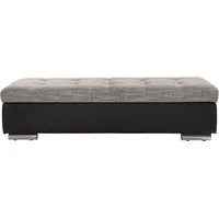 Hocker DOMO COLLECTION "Treviso XXL: B/T/H: 161/60/41 cm" Gr. B/H/T: 161cm x 41cm x 60cm, Kunstleder SOFTLUX-Struktur, schwarz (schwarz/weiß/pepper) Hocker mit Stauraum Polsterhocker Stauraum, auch in Cord, passend zur Serie, moderne Steppung