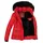 Marikoo Steppjacke "Vanilla", Damen, Gr. S (36), rot, Obermaterial: 100% Polyester, Futter: 100% Polyester, Kunstpelz: 100% Polyacryl, modisch, figurbetont Po-bedeckend, Langarm Ärmel ohne Ärmelschlitz Rippstrickbündchen kontrastfarben, Jacken, edle Winterjacke m.