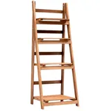 Ai-Youger Blumenregal,Leiterregal,Blumenleiter,Blumenterrasse, Blumenetage,Pflanzenständer mit 4 Ebenen,Klappbare Blumentreppe, für Indoor & Outdoor Balkon