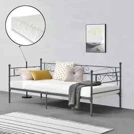 [en.casa] Kerava 90 x 200 cm Dunkelgrau