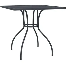 vidaXL Gartentisch 80 x 80 x 72,5 cm Anthrazit/Stahlgeflecht