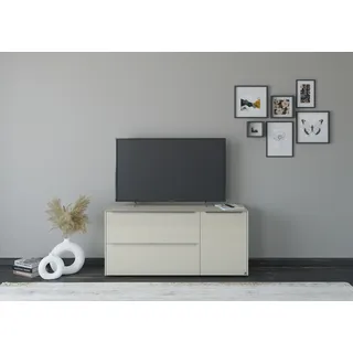 Set One by Musterring Reno TV-Lowboard 137 cm Beige/Glas