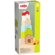 HABA 2011045001 - Stapelturm Haus auf Haus, Holz, 7-teilig