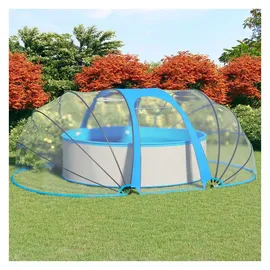 vidaXL Pool-Kuppel oval 530 x 410 x 205 cm blau