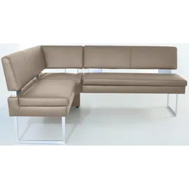K+W Komfort & Wohnen Eckbank K+W KOMFORT & WOHNEN, grau (smoke 86), B:158cm H:89cm T:199cm, Sitzbänke, Eckbank, langer Schenkel links oder rechts, mit dekorativen Distanzhalter