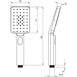 Lomadox Duschsystem Unterputz, mit Mischbox und Regendusche in gold ALPINIA-30