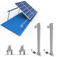 Solarpanel Halterung, Aufständerung Solarmodul 0-40° Individuell Verstellbar Flachdach Befestigung Montage,Befestigung Winkel für Solarmodul 100W - 400W, Aufsteller Solar 500W