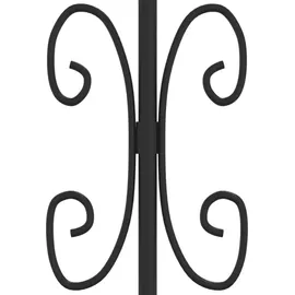 vidaXL Gartenzaun mit Speerspitzen Schwarz 140 cm Stahl