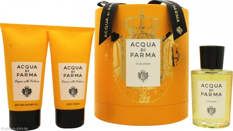 Acqua di Parma Colonia Geschenkset 100ml EDC + 75ml Duschgel + 75ml Körpercreme