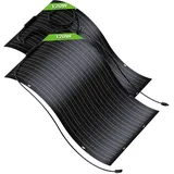 BATENORY 240W Flexibles Solarpanel Kit – 2x 120W Leichtes Monokristallines Solarmodul mit 1,2m Solarkable, 8-Loch-Montage IP67 Wasserdicht Solarpanel für Wohnmobil, Camping, Off-Grid, Balkon,0 % MwSt