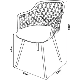 [en.casa] Stühle, Kangasniemi 2er Set Hellgrau