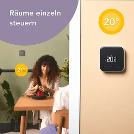tado° TADO (X) Smartes Thermostat, Schwarz/Weiß