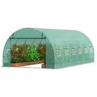 Vevor Foliengewächshaus verzinkt Grün PE 6 mm 19,04 m2