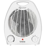 Briebe HT1126 Heizlüfter, Warm/Kaltluft, 2 Leistungsstufen, Raumthermostat, Tragbarer Weiß - Weiß