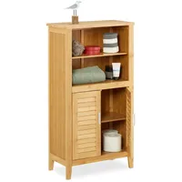 Relaxdays Badezimmerschrank 92 x 50 x 25 cm Natur