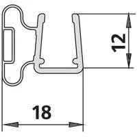 Kermi 1650 1x Magnetleiste Länge: 2000 mm
