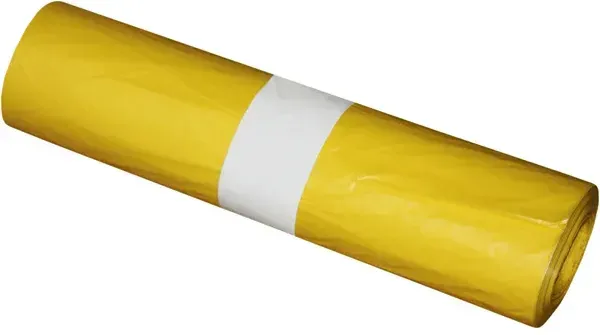 Müllsack gelb 70 L 35 my (Typ 60) starkes LDPE Material, 575 x 1000 mm