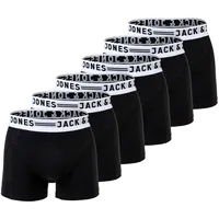 JACK & JONES SENSE TRUNKS Schwarz/Weiß M 6er Pack