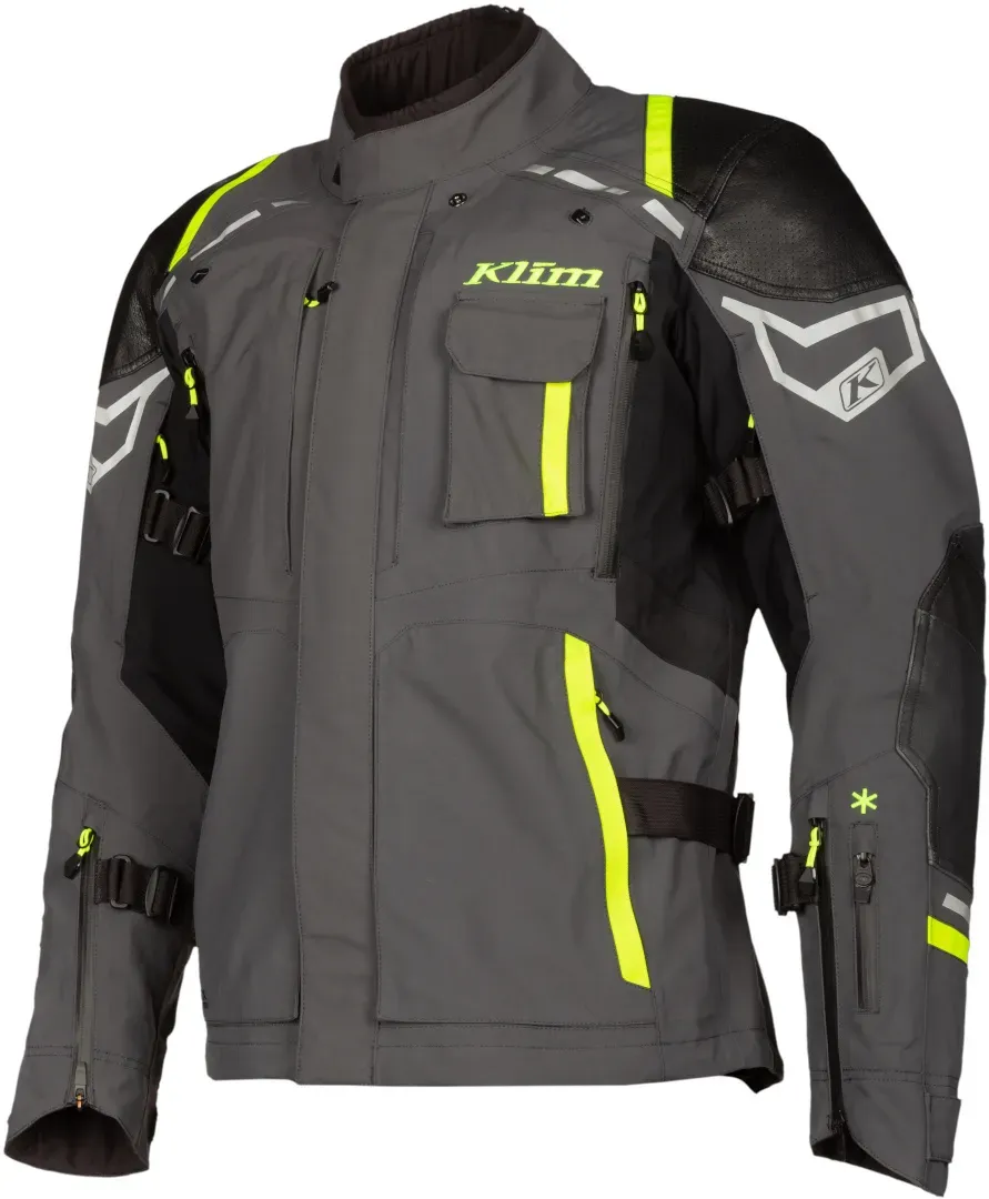 Klim Kodiak Motorrad Textiljacke, grau-gelb, Größe 50 für Männer