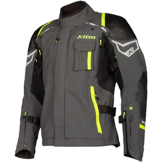 Klim Kodiak Motorrad Textiljacke, grau-gelb, Größe 50 für Männer