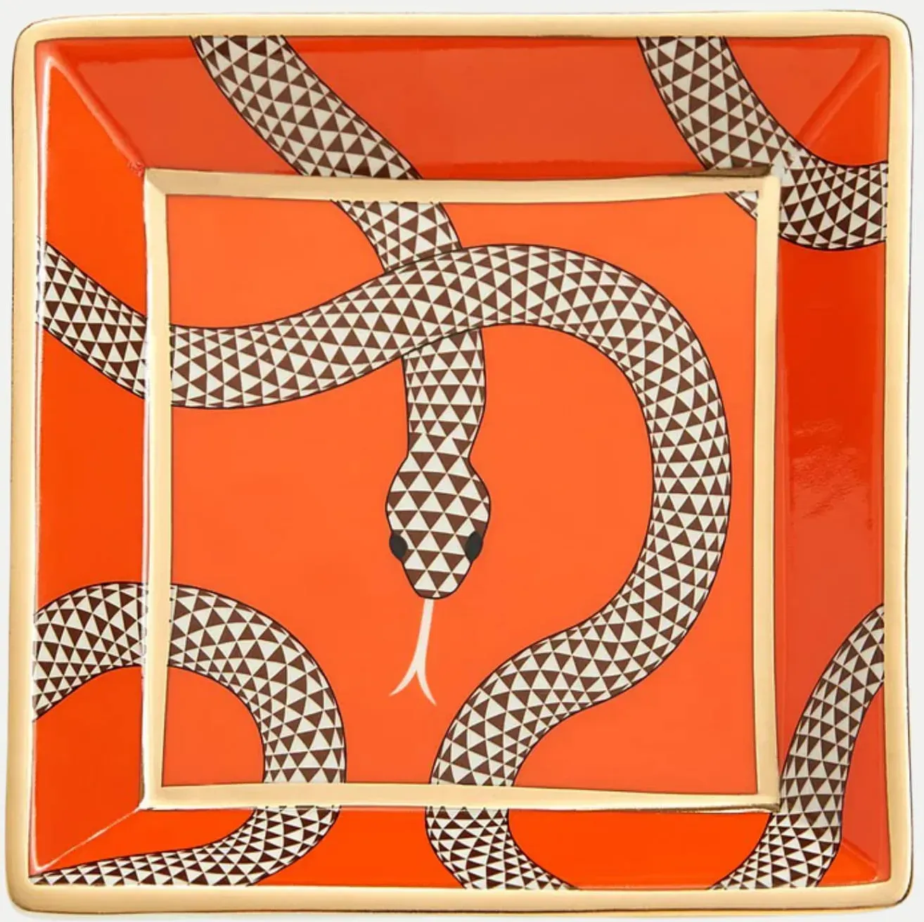 Eckiger Teller EDEN 11,4 x 11,4 x 2,5 cm Orange