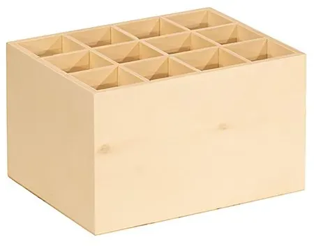 Stiftebox aus Holz, 18,5 x 14 x 11 cm