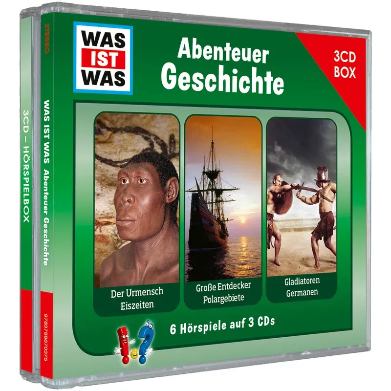 Was Ist Was 3-Cd Hörspielbox. Abenteuer Geschichte Audio-Cd - Tessloff Verlag Ragnar Tessloff GmbH & Co.KG (Hörbuch)